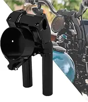 HDBUBALUS Motorcycle 10'' Handlebar Riser Extender Handle Bars Clamp Mount Fit For Harley Low Rider S 2022-up (Black)