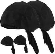 WOONEKY 4pcs Bicycle Hat Motorcycle Helmets Running Hat Bicycle Accessories Motorcycle Accessories for Men Bike Accessories Breathable Cycling Headscarf Sports Sweat Cap Black Polyester