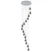 Bailey LED 15L Spiral Glass Pendant Lights Smoke | Marden Designer