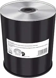 CD-R 700 Mb/s 80 Min 52x Speed, Silver, Unprinted/Blank, Black Dye, Cake 100