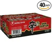 Nongshim Shin Ramyun Spicy Beef Ramen Noodle Soup (4.02 oz., 40 ct.)