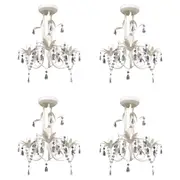1/2/4x Crystal Pendant Ceiling Lamp Chandeliers Elegant White Light vidaXL