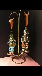 Waterford Holiday Heirlooms Halloween Collection Frankenstein and Mummy Ornament