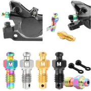 2PCS Exhaust Screws + Dust Cap MTB Bicycle Titanium Oil Pan Bleeder Screws Parts
