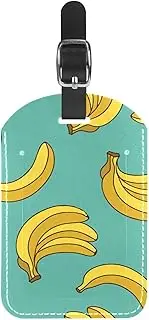 [WOSHJIUK] Luggage Tags,2 Pack Labels Suitcase Tags,Fruit Banana,Luggage Tags Privacy Protection Travel Bag Tag