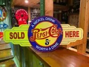 PEPSI COLA PEPSICO METAL MADE TUFF TIN SIGN PERFECT BAR MAN CAVE HOT ROD