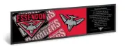 Essendon Bombers AFL Team Song Printed Rubber Backed Bar Runner Mat New 89x25cm
