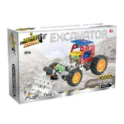 117pc Construct IT DIY Excavator Toy w/ Tools STEM Build Assembly Kit Kids 8+