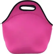 Insulated Neoprene Lunch Bag Gourmet Tote Cooler Warm Pouch for School Work Office (Pink)