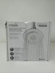 New Kohler Moxie Shower Head Wireless Speaker Polished Chrome 9245-CP