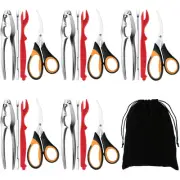 Seafood Crab Crackers and Tools, 21 Pcs Crab Leg Crackers, Nut Cracker Set, S...