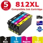 5x 812XL 812 XL Compatible Ink Cartridges For EPSON WF3820 WF3825 WF4830 WF4835