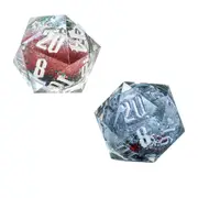 [Sirius Dice] Sirius D20 Snow Globe Dice 54mm - Silver