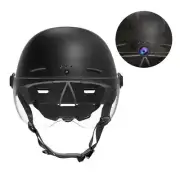 1080P Helmet Camera with Front & Tail Lights for Cycling & Biking