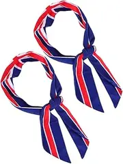 [WHAMVOX] Thick Non-Slip Elastic Sports Headbands Men's Women's Workout Headband Set Patriotic Headscarf Design