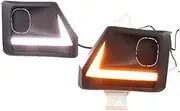 Compatible with Toyota RAV4 Adventur Trail Sport 2019 2020 Dynamic Yellow Turn Signal 12V Car DRL LED Daytime Running Light Decoration Light