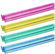 Mahjong Tile Holder,Multicolor 2 in 1 Clear Mahjong Holders - Set of 4 Acrylic Board Game Accessories, Tiles Trays Storage Organizer, Mah Jongg Accessories