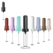 Powerful Electric Milk Frother Set, Rechargeable Drink Blender with Stand/Bas...