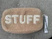 NWT Stoney Clover Lane Stuff Custom Small Pouch Pearl Letter Patch Bag SCL $250