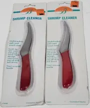 Shrimp Peeler Deveiner Cleaner Tool 8-Inches Red
