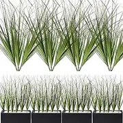 MISSWARM 12PCS Artificial Grass Plant, Shrubs Wheat Grass, Greenery Stems Fake Weed for Room Indoor Home Decor, Tall Grass Plants for Outdoor Decor