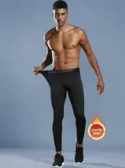 Men's Compression Pants Thermal Tight Base Layer Leggings Gym Size XXL