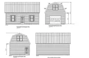 18'X30'- 30'X18' GARAGE PLANS GAMBREL ROOF GARAGE PLAN 18-1830-GMB-5