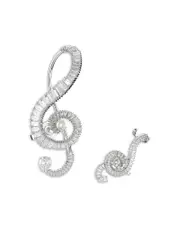 Swarovski Ariana Grande Imitation Pearl & Crystal Asymmetric Clip On Statement Earrings