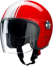 Redbike RB-861, open face helmet , color: Red/White , size: S