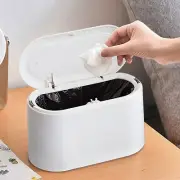 MONGTINGLU Mini Trash Can with Lid Removable Small Garbage Can Tiny Plastic T...