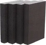 WOONEKY 4 Pack Sponge Sand Block Abrasive Finishing Tool for Auto Wood Metal Plastics 60/80/120/220 Grit High Efficiency Sanding Pads