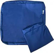 2 Pack Outdoor Patio Chair Pillow Seat Water-Resistant Cushion Covers in Navy Color 25"X25"X5" - Replacement Covers Only
