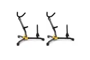 2x Hercules Instrument Stand Holder for Alto Tenor Saxophone Clarinet Flute BLK