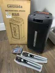 Karaoke Machine for Adults with 2 Wireless Microphones, Portable Bluetooth