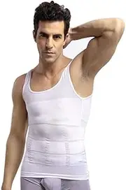 [PlayCool] Mens Slimming Body Shaper Vest Shirt Abs Abdomen Slim, Compression Muscle Tank