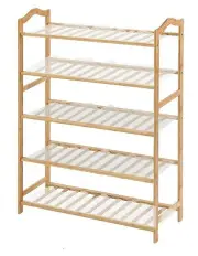 [Levede] Bamboo Shoe Rack Storage 5 Tiers 70cm in Brown