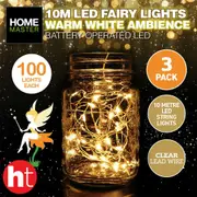 Home Master 300Pce Fairy Lights LED Warm White Battery Operated 200 Lights