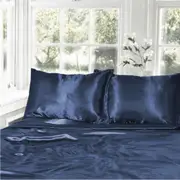 Queen Size Ocean 1000TC Silk Silky Feel Satin Sheet Set