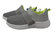 Zone Pro Boy's Mesh Hook & Loop Strap Basketball Sneakers, Shoes Size 10, Gray