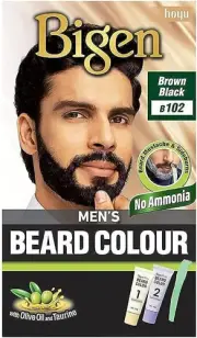 Bigen Men's Beard Colour Brown Black B102 Free Shipping