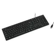 High Quality QWERTY Keyboard USB Black Compatible with Windows and Mac OS