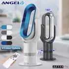 ANGELO Bladeless Fan Heater Remote Control Airflow 9h Timer Home Office Cool AU