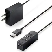 Elecom U2H-TZ427SBK USB Hub 2.0 Self-Powered 4 Ports Functionalism 3.3 ft