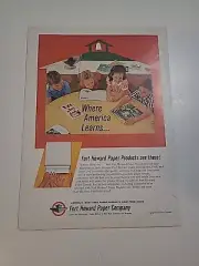 Fort Howard Paper Company Print Ad 1962 8x11 Vintage