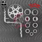 CHROME L.R. SWEET HEART BICYCLE 36T SPROCKET, 4 1/2" TWISTED CRANK, & B.B.