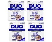 Ardell Strip Adhesive - DUO Quick-Set Striplash 5g - White/Clear ( Pack of 4 )