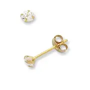 9kt Yellow Gold Cubic Zirconia Stud Earrings