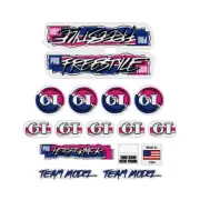 GT - 1987 PRO Freestyle Tour TEAM - on Clear decal set - Old school bmx