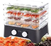 Food Dehydrator Machine, 4 Trays Jerky Dryer with Adjustable Temperature Control for Fruits, Veggies, Meats & Dog Treats