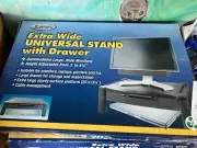 Kantek Extra Wide Height Adjustable Computer Monitor Stand w/ Drawer New